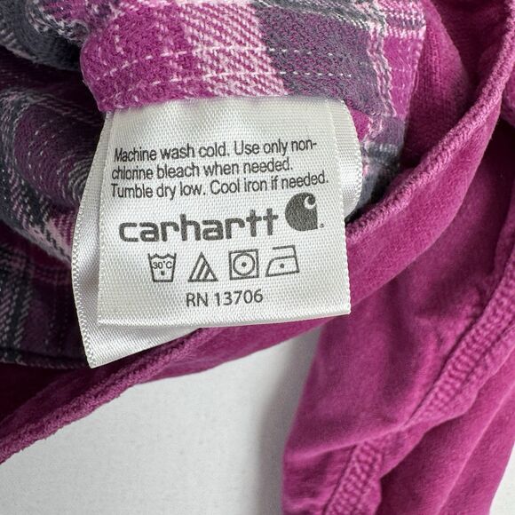 Carhartt Jacket Girls‎ 12 Purple Embroidered Carhartt Spell Out Outdoor Flawed - Picture 9 of 16